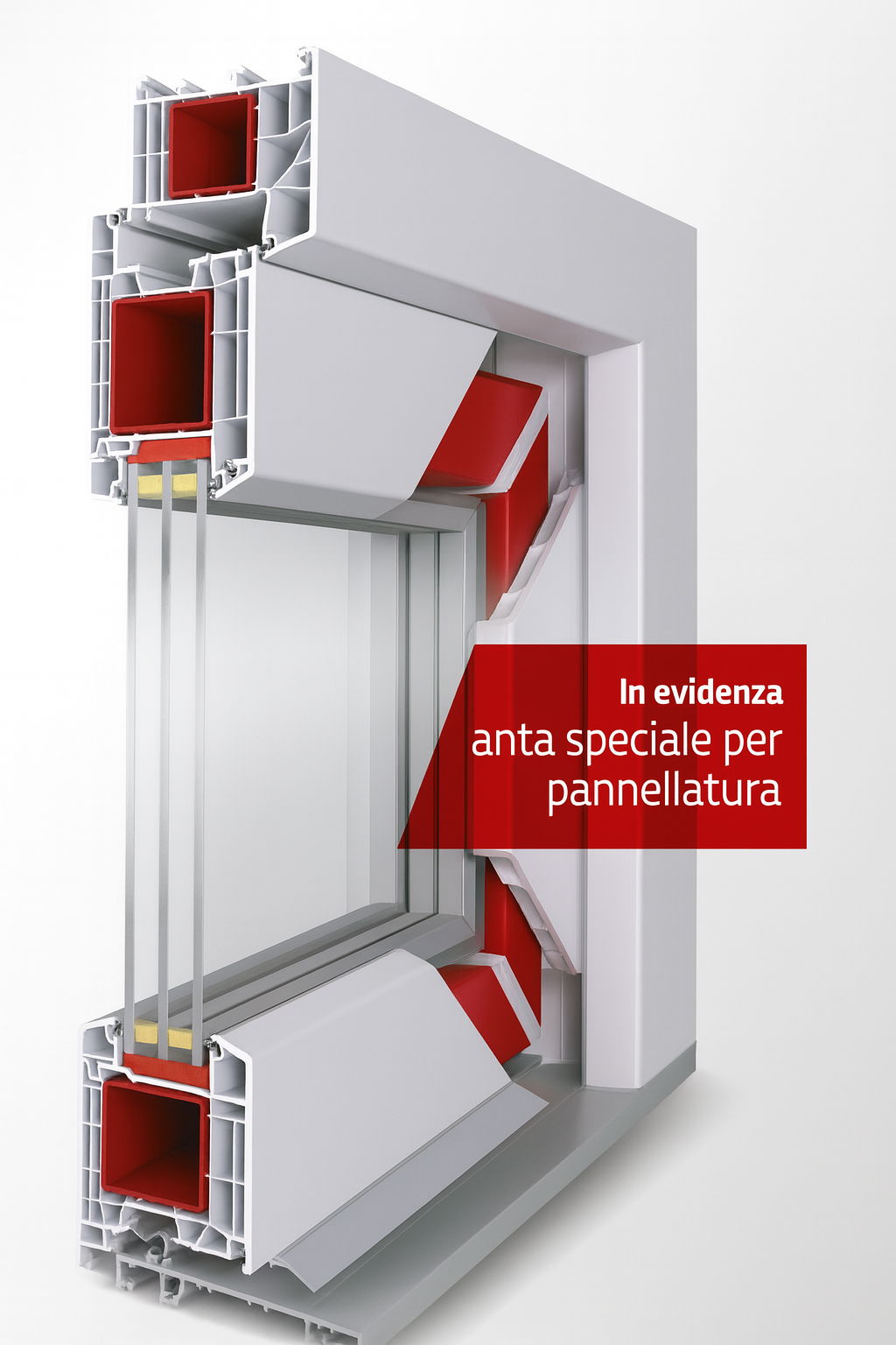 Render portoncino ingresso 85 mm